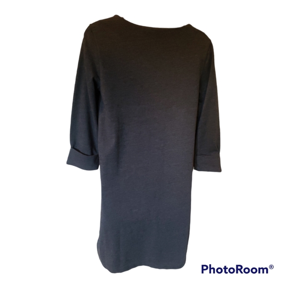 NWT dress size medium charcoal gray 3/4 length sleeves with front pockets - Picture 5 of 5